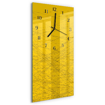 Horloge verticale en verre Rayures