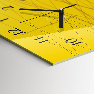 Horloge verticale en verre Rayures