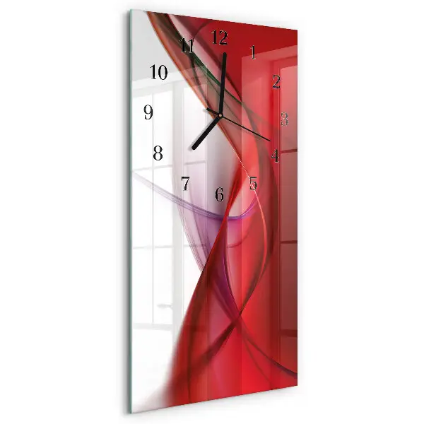Horloge verticale en verre Abstraction