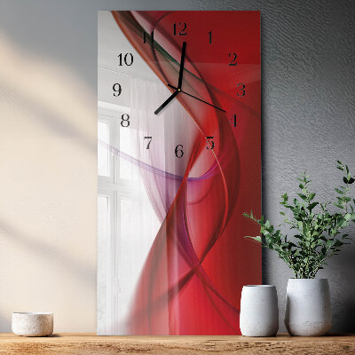 Horloge verticale en verre Abstraction