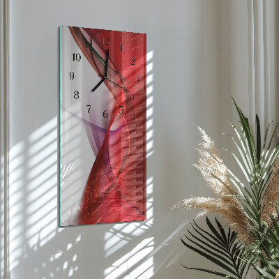 Horloge verticale en verre Abstraction