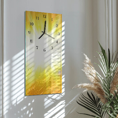 Horloge verticale en verre Soleil