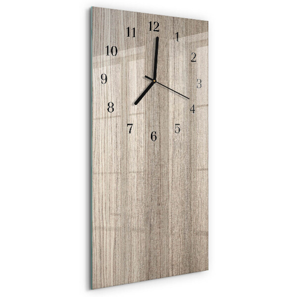 Horloge verticale en verre Bois