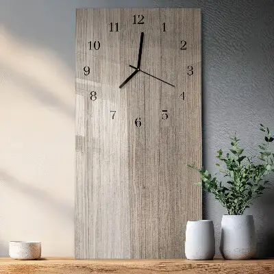 Horloge verticale en verre Bois