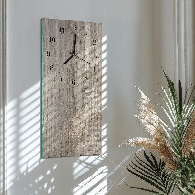 Horloge verticale en verre Bois