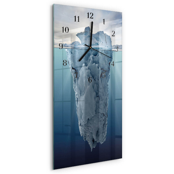 Horloge verticale en verre Glacier