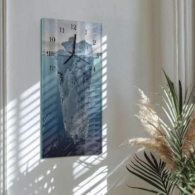 Horloge verticale en verre Glacier