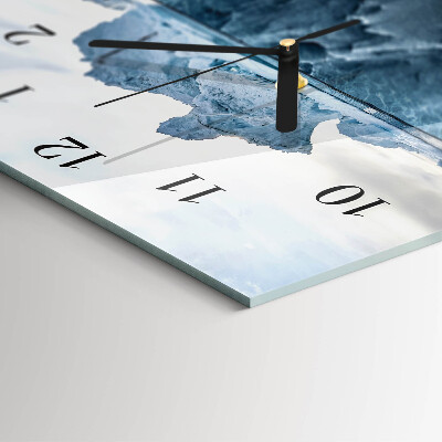 Horloge verticale en verre Glacier