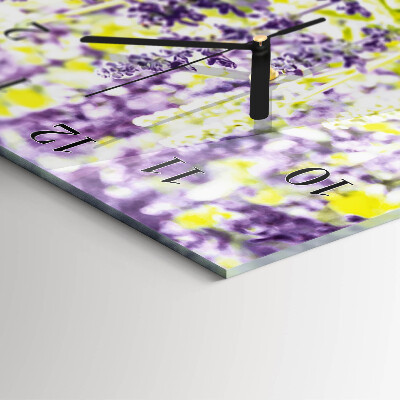 Horloge verticale en verre Lavande