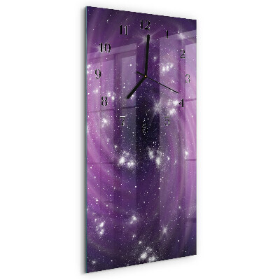 Horloge verticale en verre Abstraction