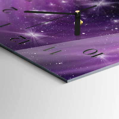 Horloge verticale en verre Abstraction
