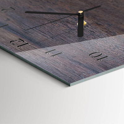 Horloge verticale en verre Planche en bois