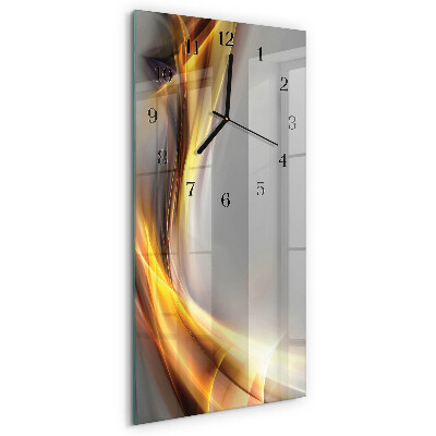 Horloge verticale en verre Abstraction