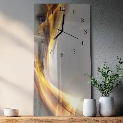 Horloge verticale en verre Abstraction