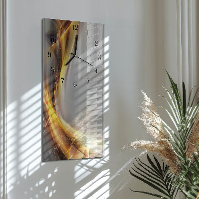 Horloge verticale en verre Abstraction