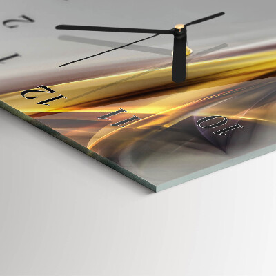 Horloge verticale en verre Abstraction