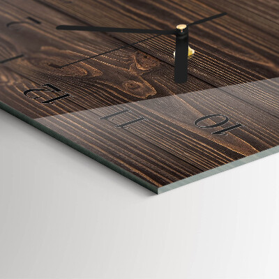 Horloge verticale en verre Bois