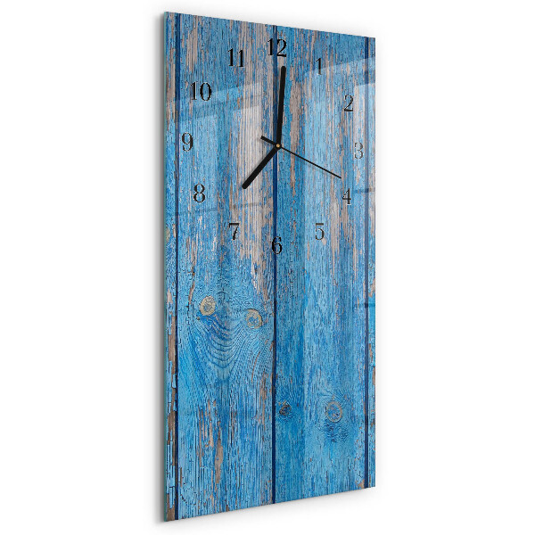 Horloge verticale en verre Bois