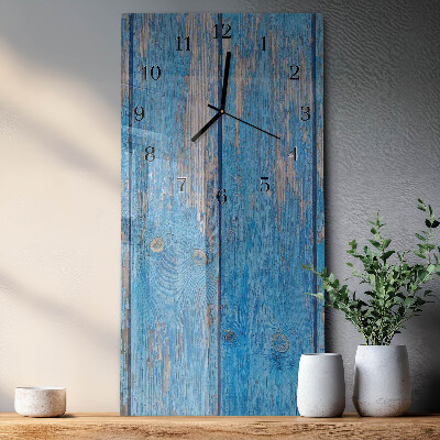 Horloge verticale en verre Bois