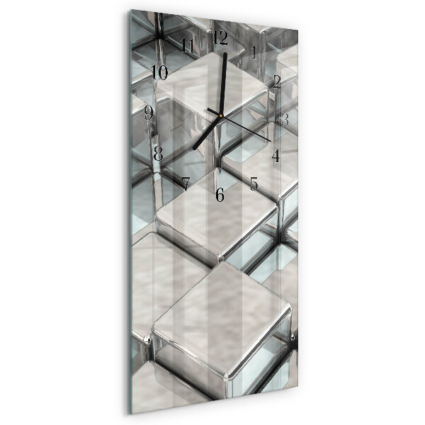 Horloge verticale en verre Dés