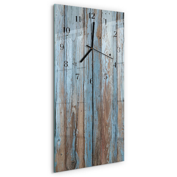 Horloge verticale en verre Bois