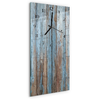 Horloge verticale en verre Bois