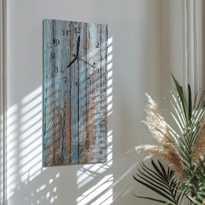 Horloge verticale en verre Bois