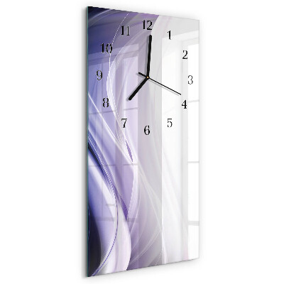 Horloge verticale en verre Abstraction