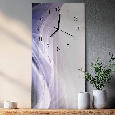 Horloge verticale en verre Abstraction