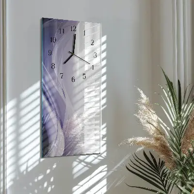 Horloge verticale en verre Abstraction