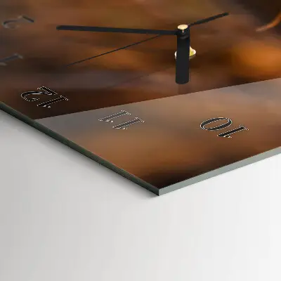 Horloge verticale en verre Automne