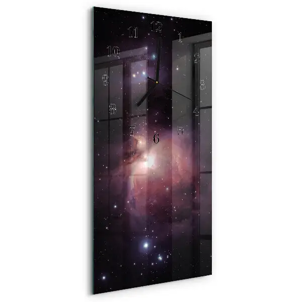 Horloge verticale en verre Cosmos