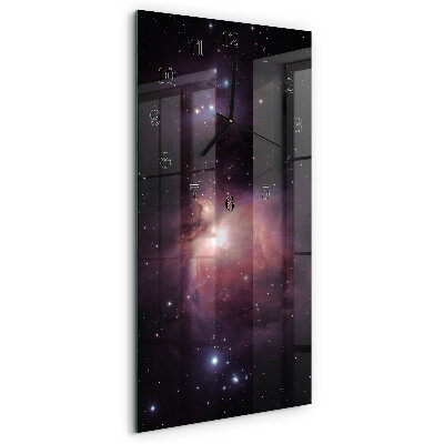 Horloge verticale en verre Cosmos