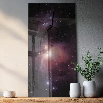 Horloge verticale en verre Cosmos
