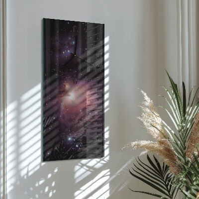 Horloge verticale en verre Cosmos