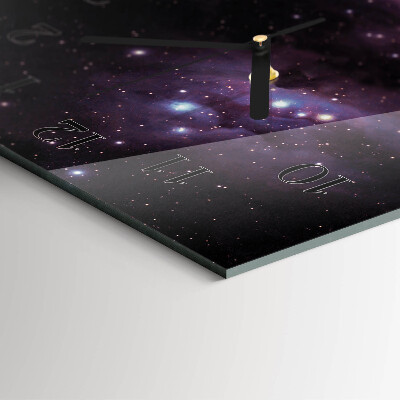 Horloge verticale en verre Cosmos