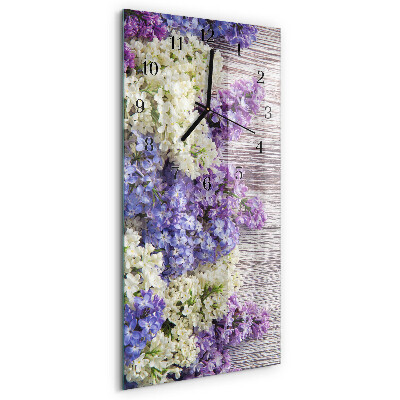 Horloge verticale en verre Sans