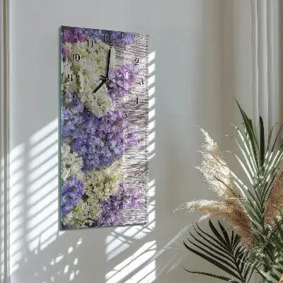 Horloge verticale en verre Sans
