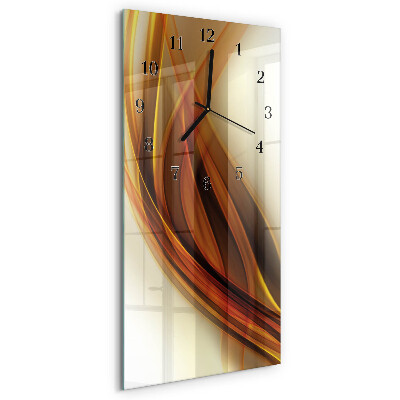 Horloge verticale en verre Abstraction