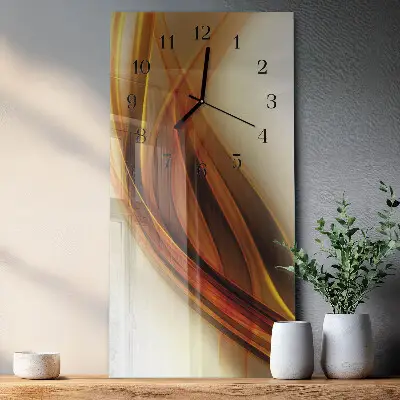 Horloge verticale en verre Abstraction