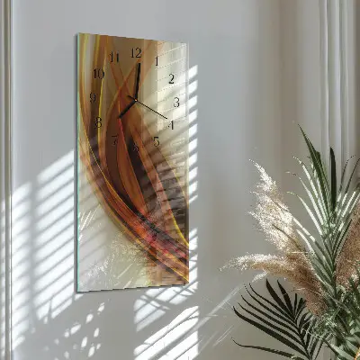 Horloge verticale en verre Abstraction