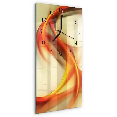 Horloge verticale en verre Abstraction