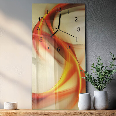 Horloge verticale en verre Abstraction