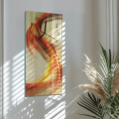 Horloge verticale en verre Abstraction