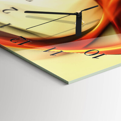 Horloge verticale en verre Abstraction