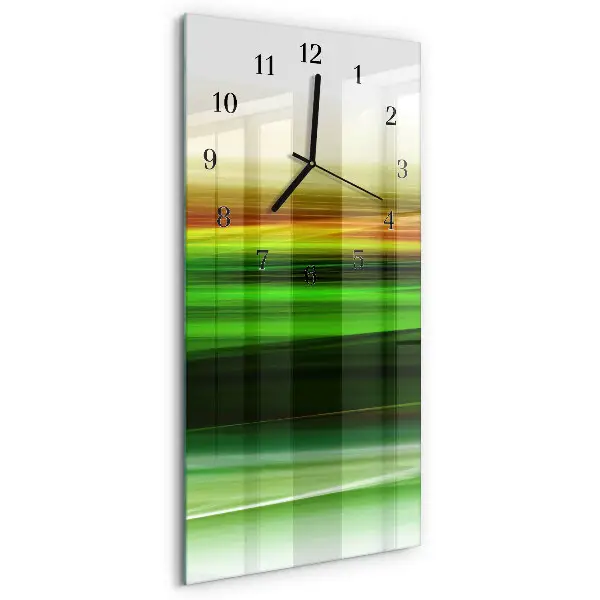 Horloge verticale en verre Abstraction