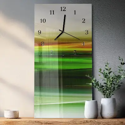 Horloge verticale en verre Abstraction