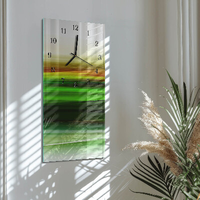 Horloge verticale en verre Abstraction