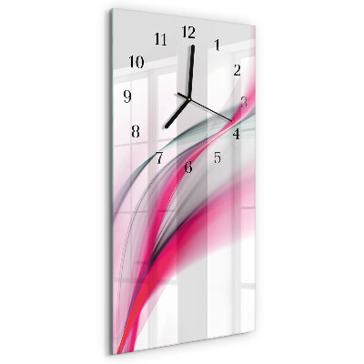 Horloge verticale en verre Abstraction