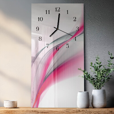Horloge verticale en verre Abstraction